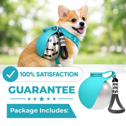 🐕50% OFF🔥 2-in-1 Portable Dog Water Bottle for Small Dogs - Leak-Proof & Compact