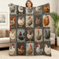 🎁🎄Christmas Sale - 49% Discount🐔Vintage Flannel Blanket with Chicken Pattern