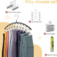👖 Space-Saving Multi-Clip Hanger – 10-Clip Closet Organizer for Leggings, Jeans, Shorts & Skirts