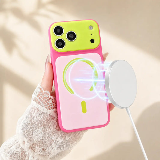 🌞🌈SUMMER HOT SALE £8.99!!💥50K+ SOLD!📱Trendy iPhone Case Hot Sale | Dopamine Color Block MagSafe Case – Ultra-Slim Matte Hard PC Cover for iPhone 17 Pro Max UK🇬🇧