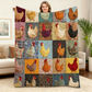 🎁🎄Christmas Sale - 49% Discount🐔Vintage Flannel Blanket with Chicken Pattern