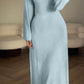 Long Sleeve Split Loose Casual Dress