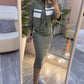 ❄️FACTORY DIRECT SALES - 49%OFF 💖 Women's Stand Collar Jacket & Dress Set