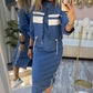 ❄️FACTORY DIRECT SALES - 49%OFF 💖 Women's Stand Collar Jacket & Dress Set