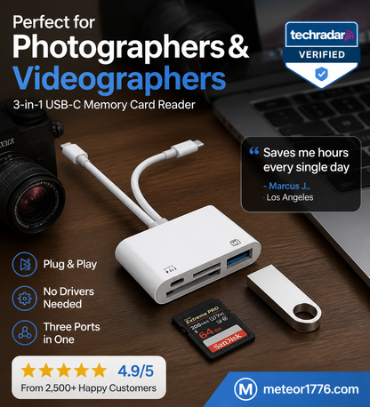 📢📢50% OFF !!💾🔌 3-in-1 USB-C Memory Card Reader . Read SD, microSD & CF cards – plug & play, fast transfer. 🔥📱