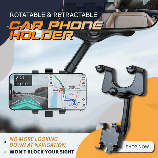 📢📢49% OFF !! ⏰Rotatable and Retractable Car Phone Holder