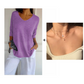 🔥Hot Sale 49% OFF🔥Solid Color V-Neck Knitted Top