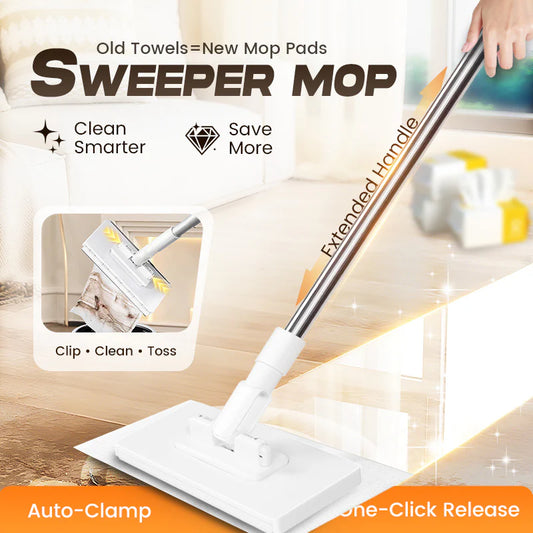 💦Last Day Sales 49% OFF🧹Disposable Dust Mop with 4 Reusable Cloths