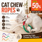 🐾🧶Cat Toys Chew Ropes 3Pcs, Safe Teeth Cleaning Toy for Indoor Kittens, Calming Interactive Kitty Toys