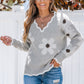 💃49% OFF✨🍂Women's Floral Pattern Scallop Trim Sweater