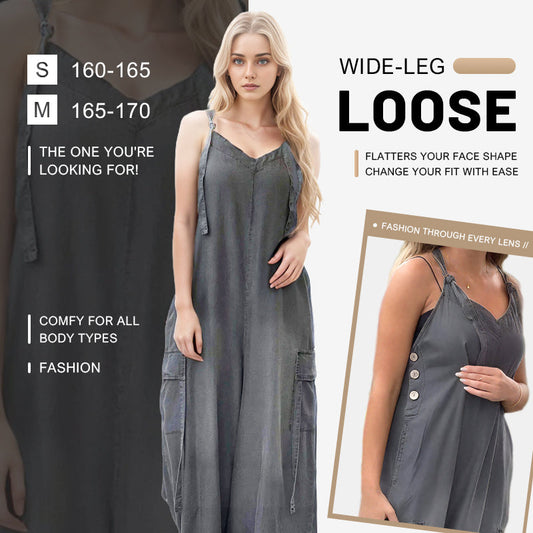💕What should I wear tomorrow?💕Women's Loose Wide-Leg Jumpsuit with Pockets