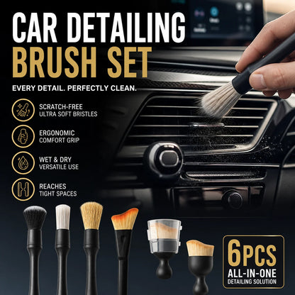 🚗🧹 Car Detailing Brush Set – Soft Interior Cleaning Brushes for Air Vents, Dashboard, Wheels & Tight Spaces