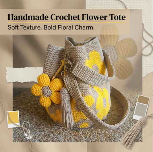 Handmade crochet flower bag 🌼✨