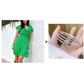 Women's Elegant Waist Tie V-Neck Ruffle Dress