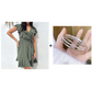 Women's Elegant Waist Tie V-Neck Ruffle Dress