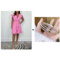 Women's Elegant Waist Tie V-Neck Ruffle Dress