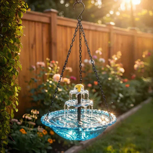 🔥💐SPRING DAY SALE- 49% OFF⚡50K+ SOLD!🐦Solar Cascade Hanging Bird Bath Fountain