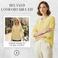 Women's Lace Trim 3/4 Sleeve Blouse