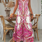 ⏳🔥2026 Hot Sale🎁Women’s Retro Print V-Neck Sleeveless Maxi Dress