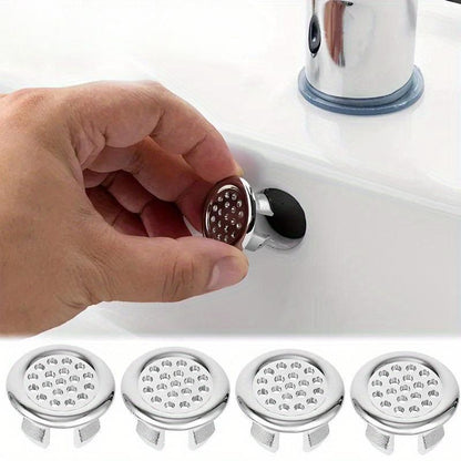 🚿 Round Bathroom Sink Overflow Hole Cover – Push-In Basin Drain Cover for a Clean, Modern Finish