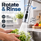 💧🔄 360° rotating high-pressure tap with adapter - flexible water flow for easier cleaning 🚰✨