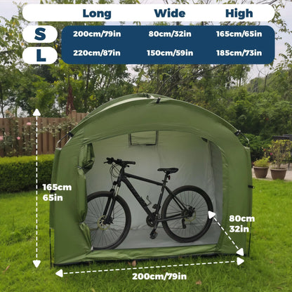 🚲🏠 Outdoor Portable Bike Storage Shed – weather-resistant, spacious, easy assembly – fits bikes, tools & lawn mower. 50% OFF! 🔥💪