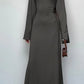Long Sleeve Split Loose Casual Dress