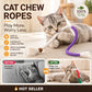 🐾🧶Cat Toys Chew Ropes 3Pcs, Safe Teeth Cleaning Toy for Indoor Kittens, Calming Interactive Kitty Toys