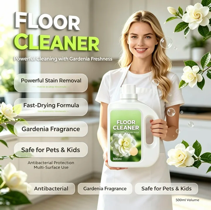 🌸 Quick-Drying Floor Cleaner with Gardenia Fragrance | Powerful Multi-Surface Cleaning for a Fresh, Streak-Free Finish