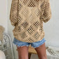 ⏰Last day sale 49% OFF🔥Hot Sale-Womens Bohemian-Inspired Beige Crochet Top with V-Neck