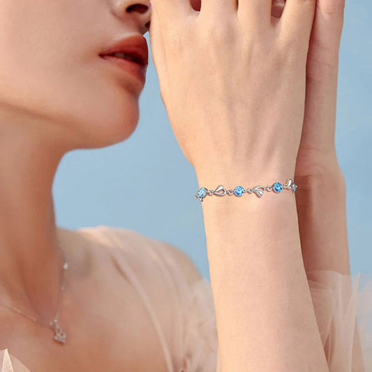 🌊[Heart of the Ocean]🩷Sweet Sparkling Zirconia Bracelet✨