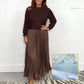 🔥Black Friday Promotion 41%OFF🔥Women's solid color Long Sleeve Jumper & Pleated Bottom Dress