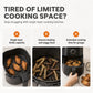🍗 Stackable Stainless Steel Air Fryer Rack – Multi-Level Cooking & Dehydrating Tray