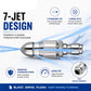 🔧 High-Pressure Drain Cleaning Nozzle – 6500 PSI Stainless Steel Sewer Jetter with 1 Forward & 6 Rear Jets
