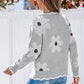 💃49% OFF✨🍂Women's Floral Pattern Scallop Trim Sweater