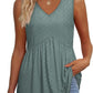 💜LAST DAY PROMOTION - 49%OFF💜Women's Print Flowy Sleeveless V Neck Peplum Tank Tops