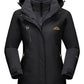 3-in-1 waterproof winter coat, fleece-lined, two-piece suit, ski and hiking jacket with hood
