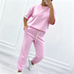 ⏳Time-limited Special⏰Women's Casual Solid Color Top & Pants Set