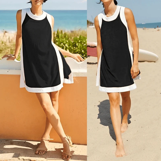 📢📢49%  OFF !! ⏰Women's Casual Color Block Sleeveless Tops Matching Shorts