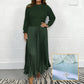 🔥Black Friday Promotion 41%OFF🔥Women's solid color Long Sleeve Jumper & Pleated Bottom Dress