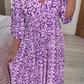 🔥Hot Sale 40% OFF 💞 Bohemian Casual Print V-Neck Long Dress