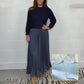 🔥Black Friday Promotion 41%OFF🔥Women's solid color Long Sleeve Jumper & Pleated Bottom Dress