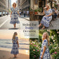 😍⏳Summer Hot Sale 49% Off🌼Printed Casual Dress With V-Neckline and Fringes on the Short Sleeves