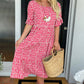 🎁2026 Big Sale 50% OFF🎁Round Neck Polka Dot Print Midi Dress