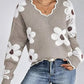 💃49% OFF✨🍂Women's Floral Pattern Scallop Trim Sweater