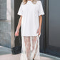 🔥Get 49% OFF NOW✨Floral Patchwork Short Sleeve T-Shirt Loose Fit Maxi Dress