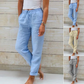 🌸LAST DAY SPECIAL PRICE: ￡14.99!!🌸Women's  Elastic Waist Cotton Linen Casual Pants