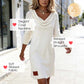 🔥Last Day 49% OFF - Women's Long Sleeve Cowl-Neck Knit Dress