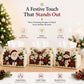 🎄✨ Decorative Beaded Christmas Tissue Box Cover – Elegant Santa, Snowman & Reindeer Holiday Decor