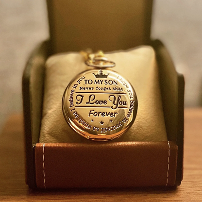 "TO MY SON/ DAUGHTER/ DAD" Quartz Pocket Chain Watch